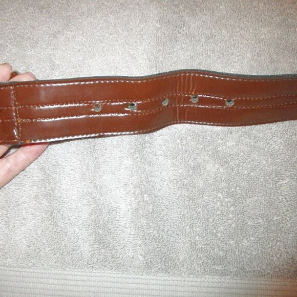 Y2K Swank Denim Embroidered Belt Size 30 Buckle Boho Floral Hippie Western 90s - Picture 9 of 12